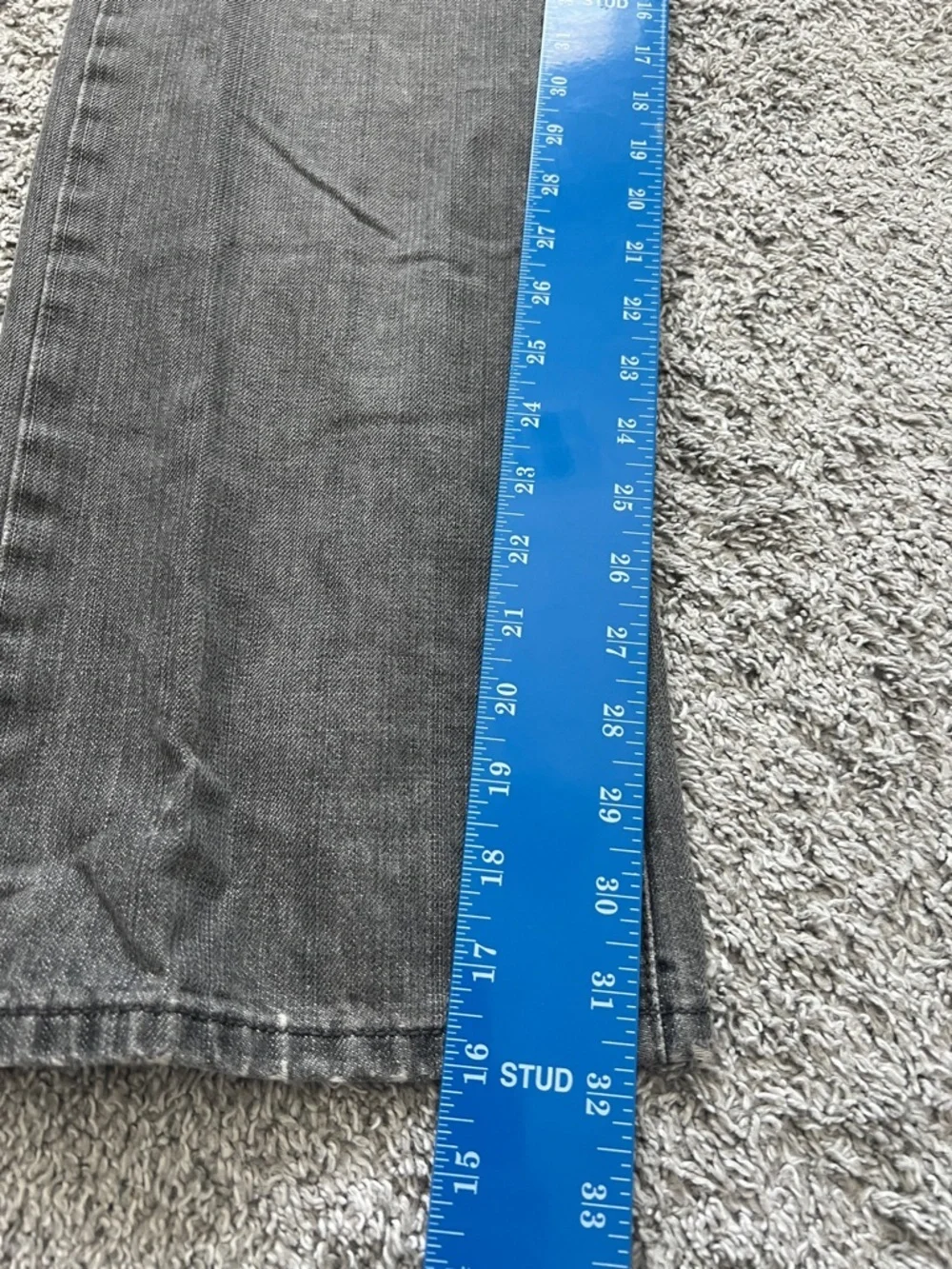 Rare True Religion Jack Men's Distressed Gray Black Jeans Straight Fit - Size 34